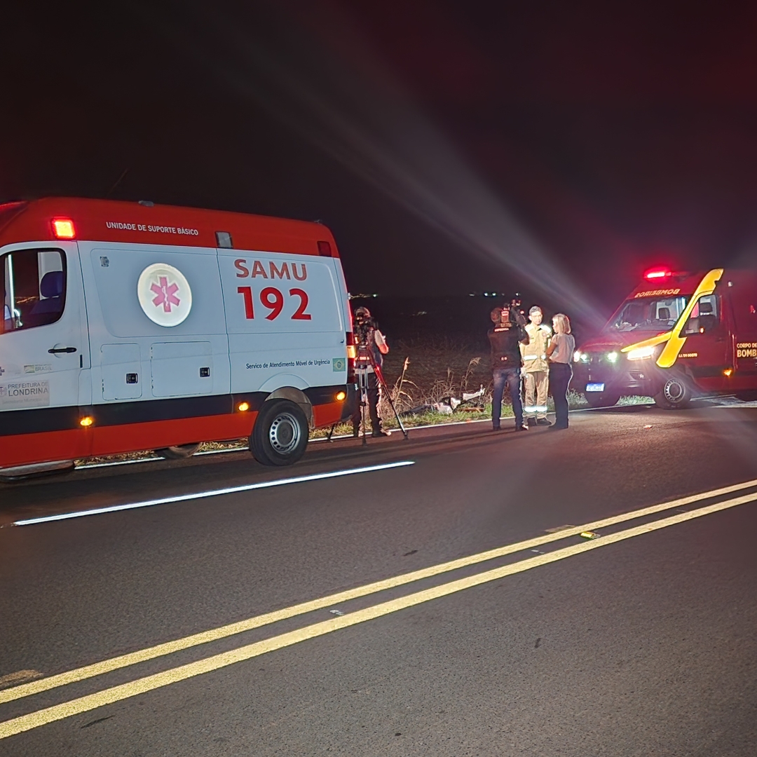 CICLISTA FICA GRAVEMENTE FERIDO APÓS ATROPELAMENTO EM RODOVIA NA REGIÃO NORTE DE LONDRINA 