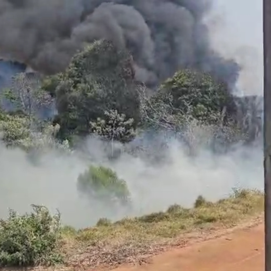 POLÍCIA MILITAR RESGATA IDOSA DURANTE INCÊNDIO EM CHÁCARA NA ZONA LESTE DE LONDRINA 