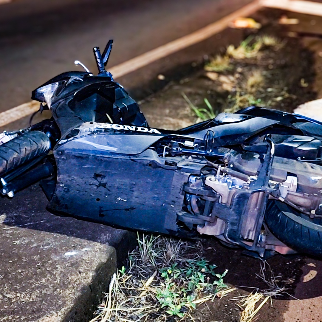 HOMEM FICA GRAVEMENTE FERIDO EM ACIDENTE DE MOTO NA MARGINAL DA PR-445 EM LONDRINA 