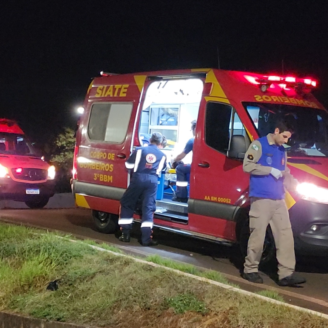 HOMEM FICA GRAVEMENTE FERIDO EM ACIDENTE DE MOTO NA MARGINAL DA PR-445 EM LONDRINA 