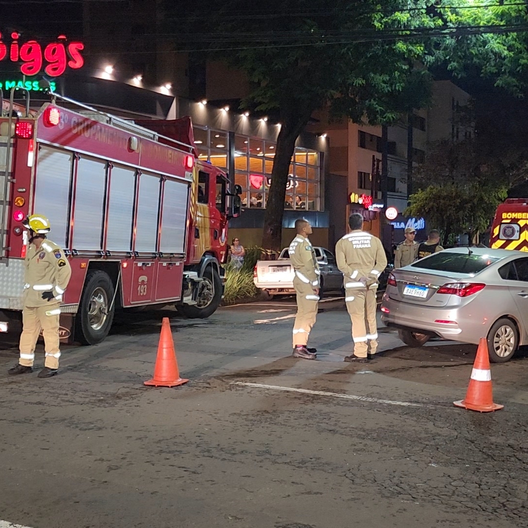 TRÊS PESSOAS FICAM FERIDAS APÓS COLISÃO NA ÁREA CENTRAL DE LONDRINA 