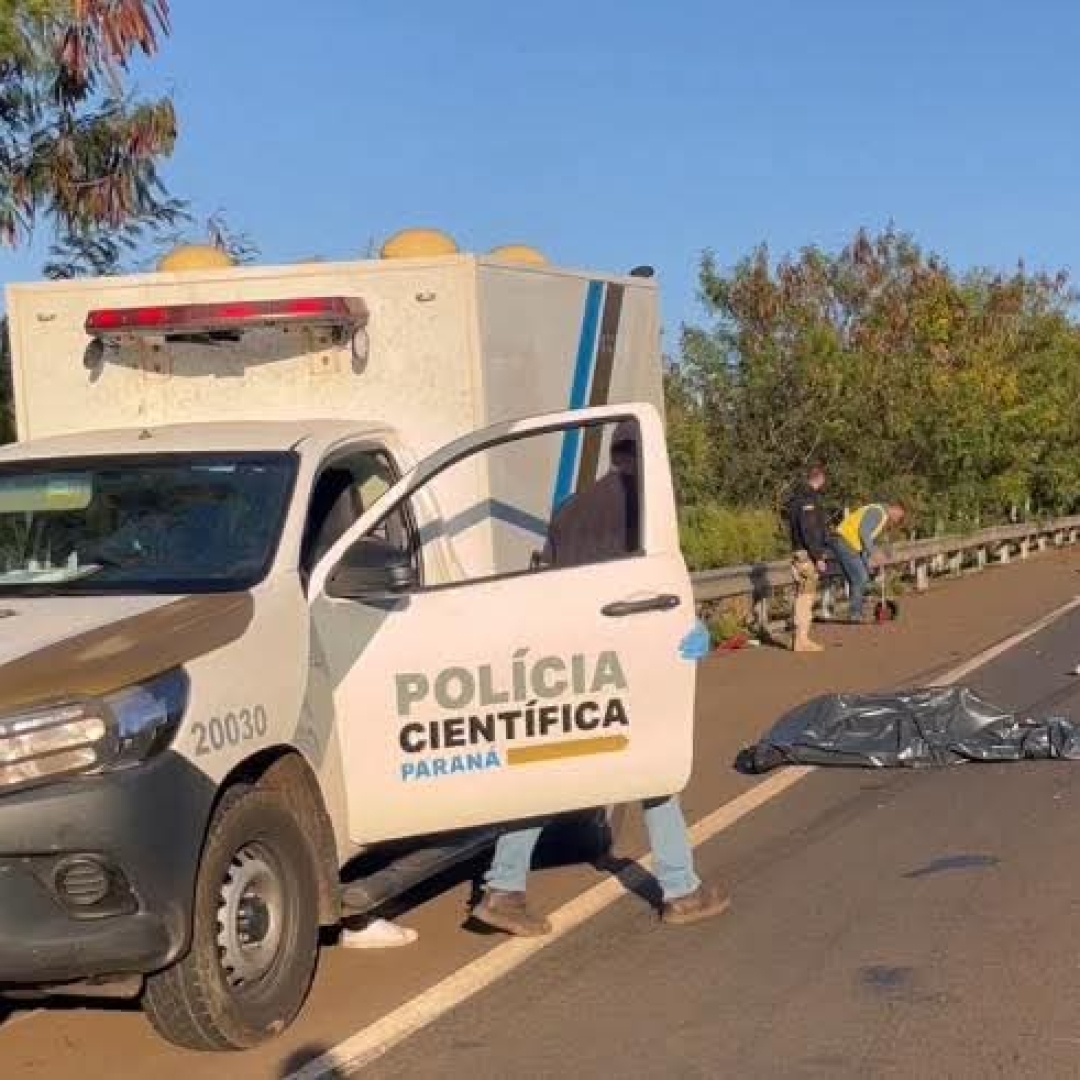 MULHER MORRE APÓS SER ATINGIDA POR VEÍCULO QUE FUGIU SEM PRESTAR SOCORRO NA BR-369 EM URAÍ