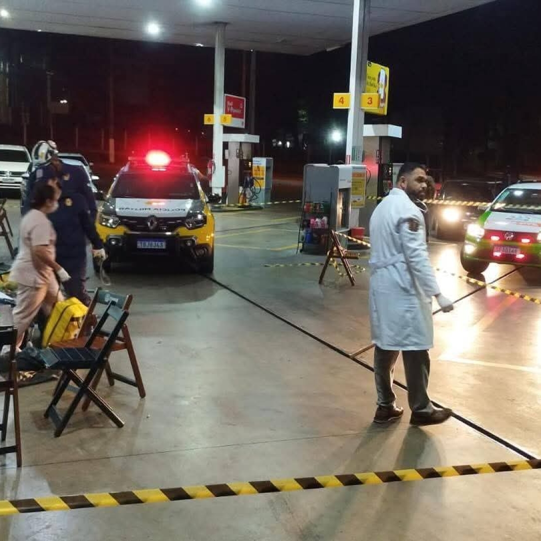 SEGURANÇA É MORTO A TIROS EM POSTO DE COMBUSTÍVEIS, EM JAGUAPITÃ 