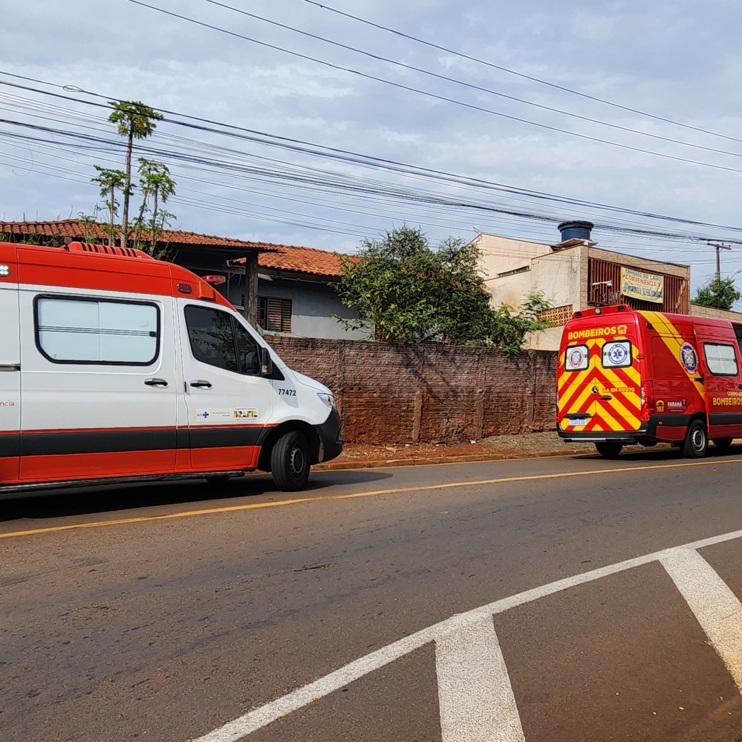 CASAL FICA FERIDO APÓS QUEDA DE MOTO NA ZONA NORTE DE LONDRINA