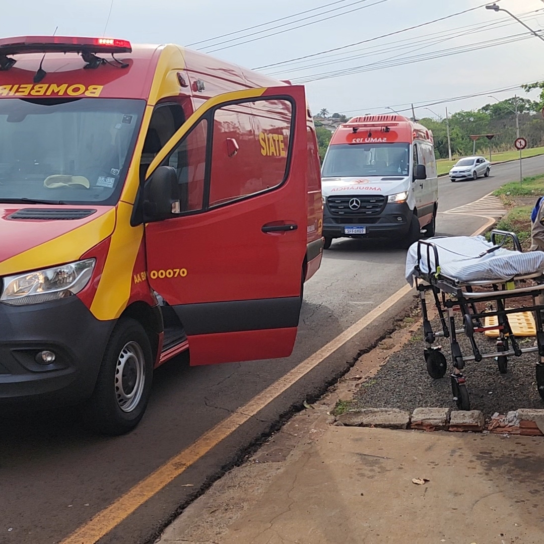 CASAL FICA FERIDO APÓS QUEDA DE MOTO NA ZONA NORTE DE LONDRINA
