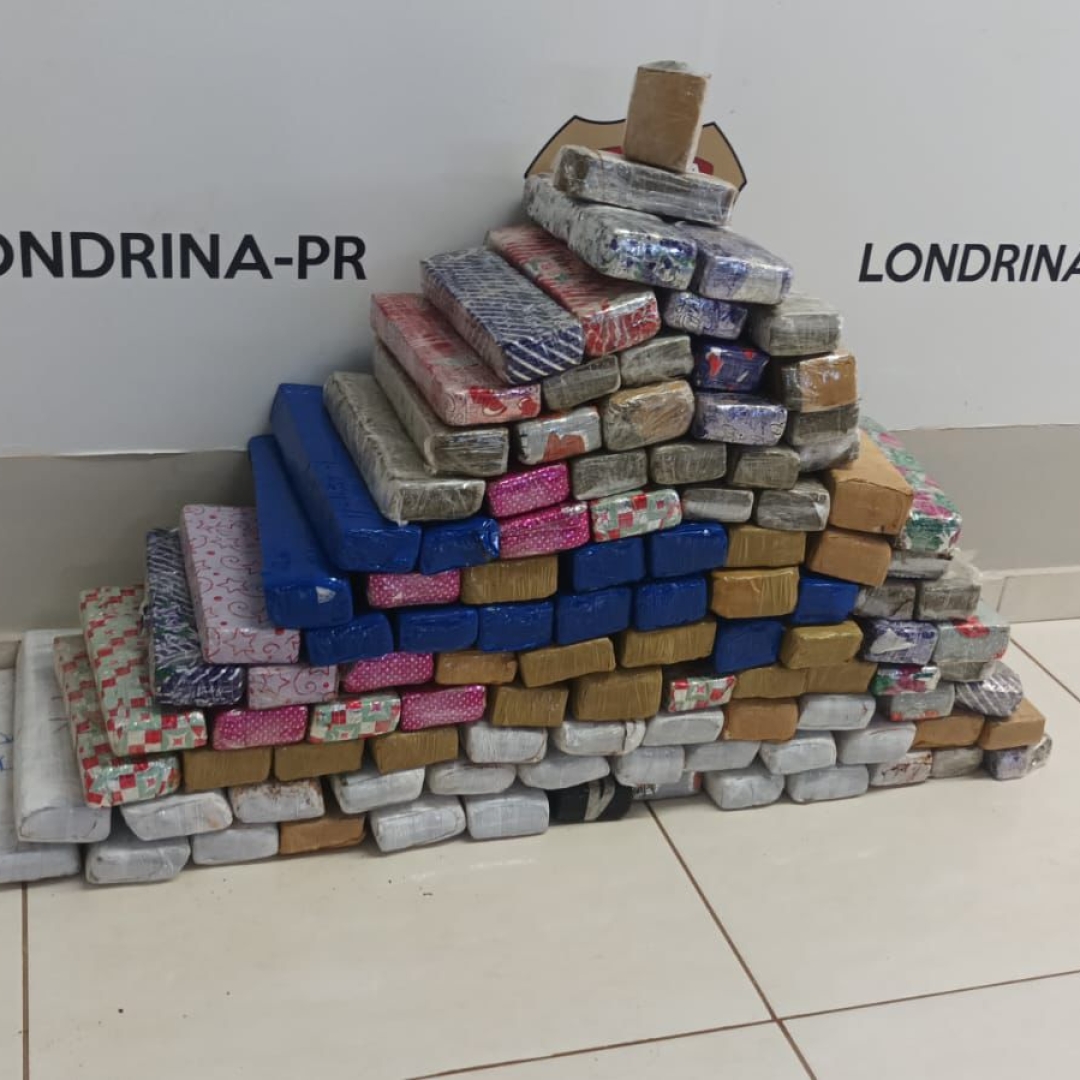 CASAL É PRESO COM 77 KG DE MACONHA DURANTE OPERAÇÃO DE FORÇAS DE SEGURANÇA EM CAMBÉ