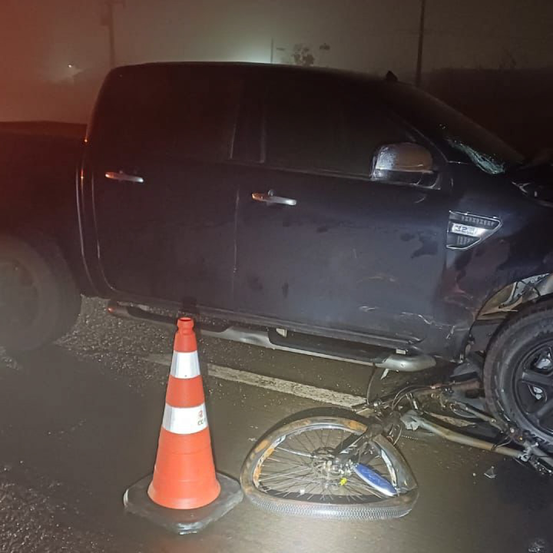 CICLISTA MORRE APÓS SER ATINGIDO POR CAMINHONETE NA BR-369, EM ARAPONGAS