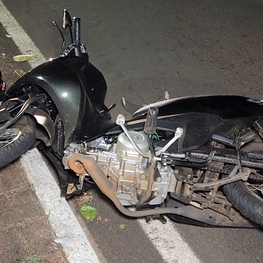 MOTOCICLISTA FICA FERIDO APÓS QUEDA NA AVENIDA MARINGÁ EM LONDRINA
