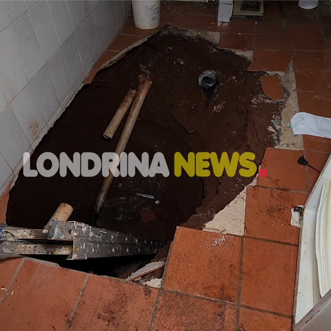 PISO CEDE E MULHERES FICAM FERIDAS APÓS CAÍREM DENTRO DE FOSSA EM LONDRINA