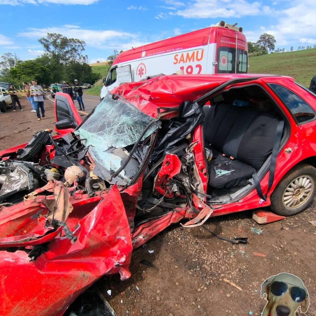 ACIDENTE NA BR-369 DEIXA MOTORISTA MORTO E TRÊS FERIDOS EM JANDAIA DO SUL