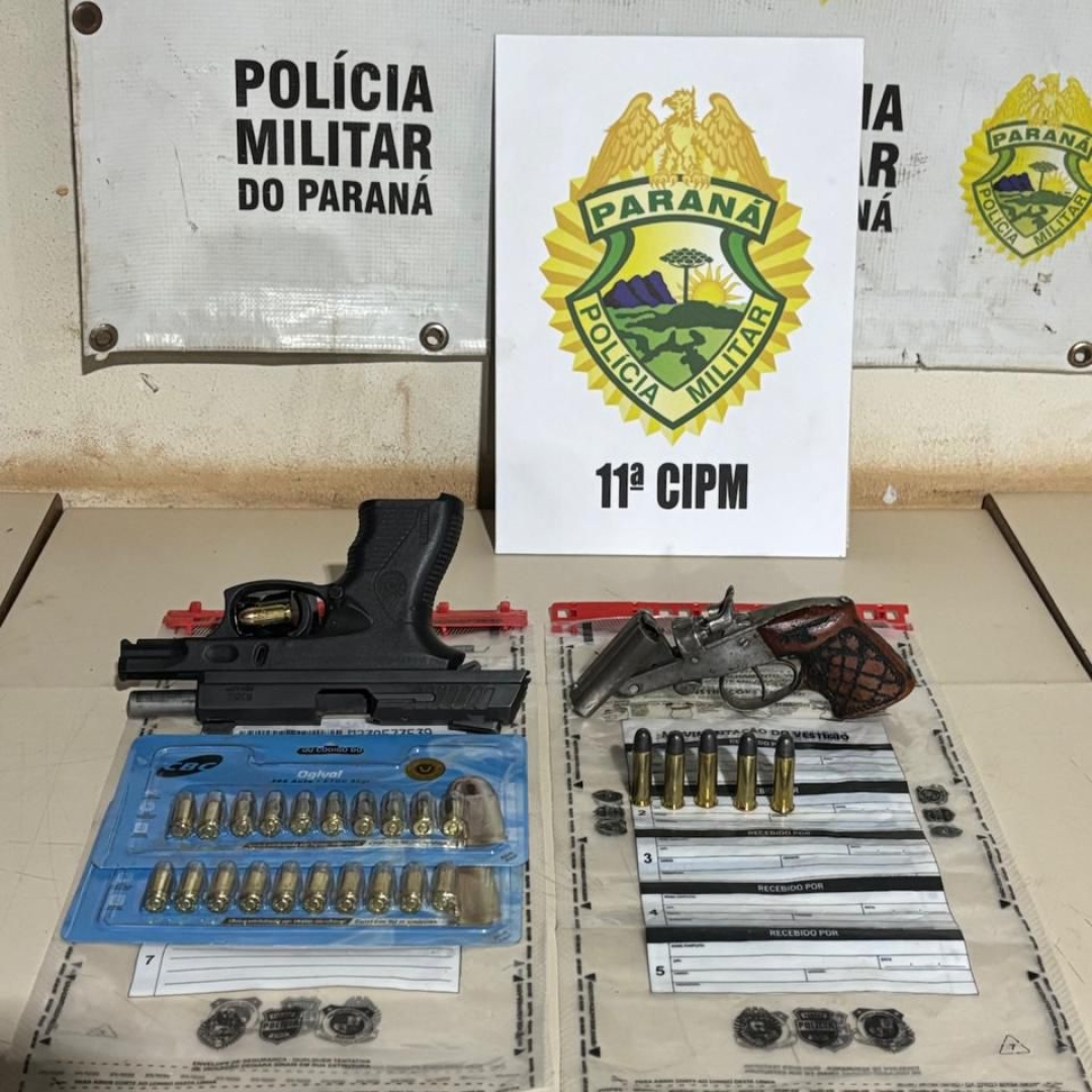 HOMEM É PRESO APÓS AMEAÇAR O PRÓPRIO FILHO COM ARMA DE FOGO EM CAMBÉ