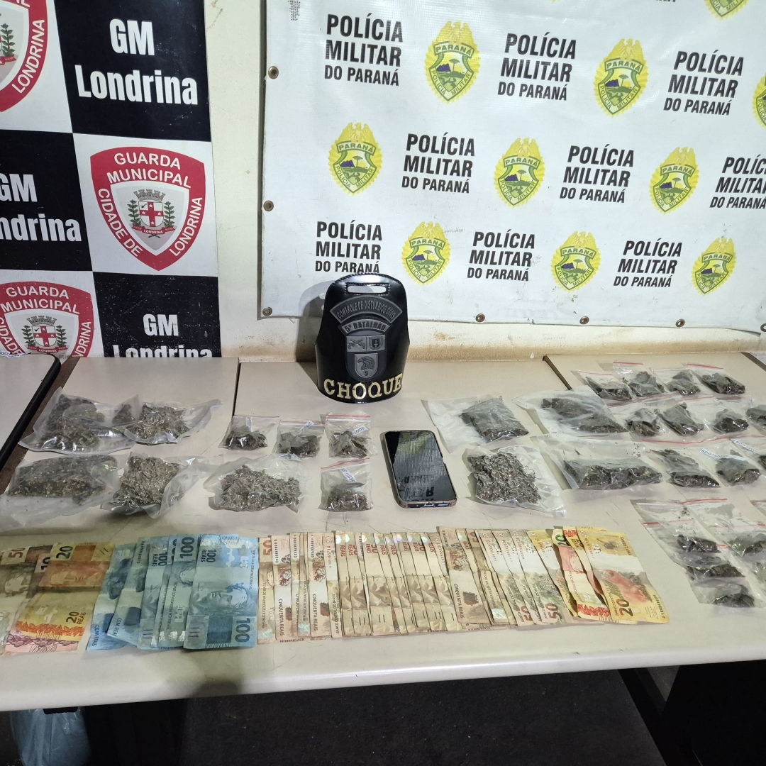 HOMEM É PRESO POR TRÁFICO DE DROGAS NA ZONA OESTE DE LONDRINA