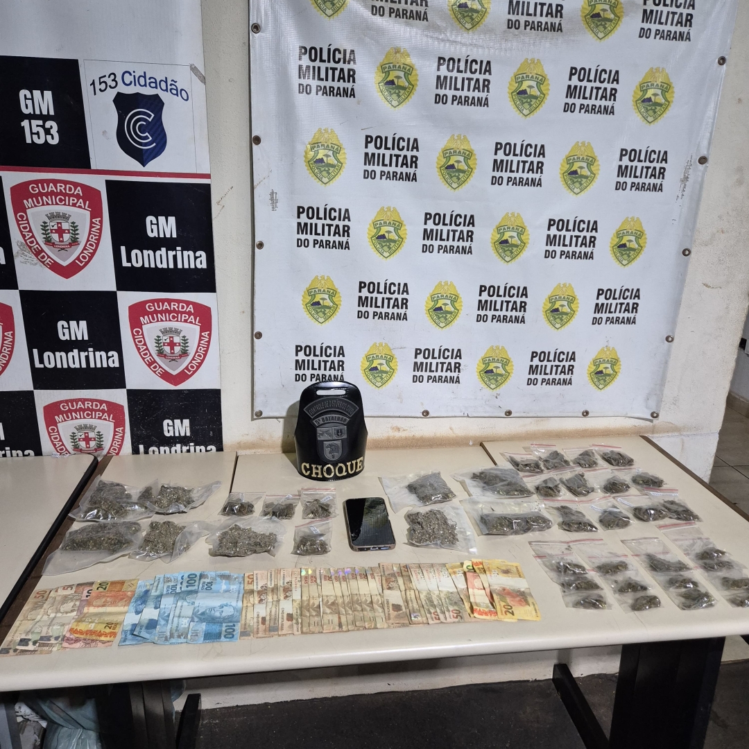 HOMEM É PRESO POR TRÁFICO DE DROGAS NA ZONA OESTE DE LONDRINA