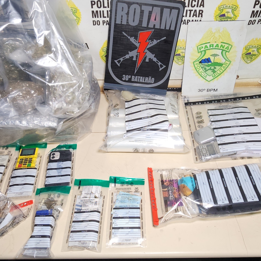 CASAL É PRESO COM MAIS DE 5 KG DE DROGAS APÓS DENÚNCIA, EM LONDRINA
