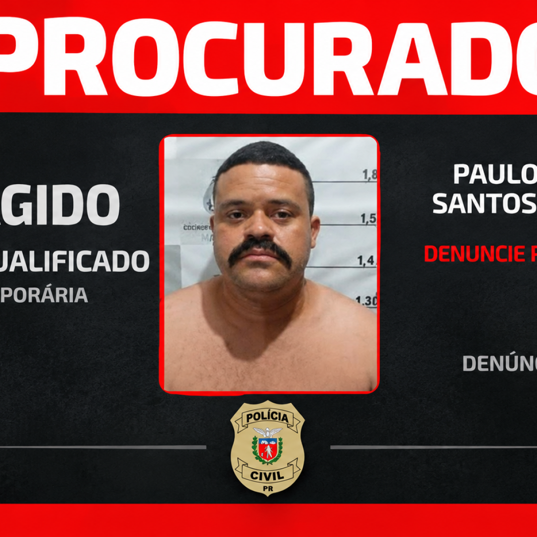 POLÍCIA CIVIL DIVULGA FOTO DE SUSPEITO DE HOMICÍDIO EM LONDRINA; INVESTIGADO NÃO FOI LOCALIZADO