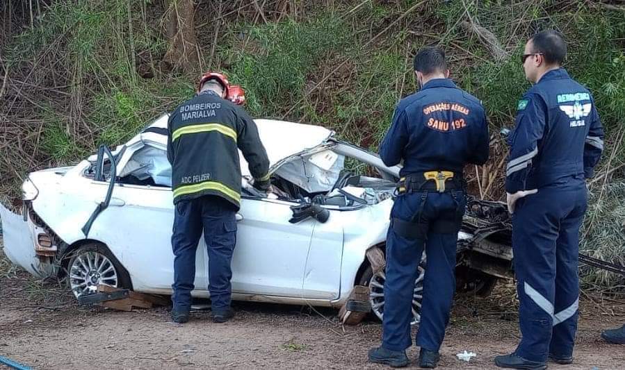 MULHER DE 30 ANOS MORRE EM ACIDENTE NA BR 376 EM MARIALVA 