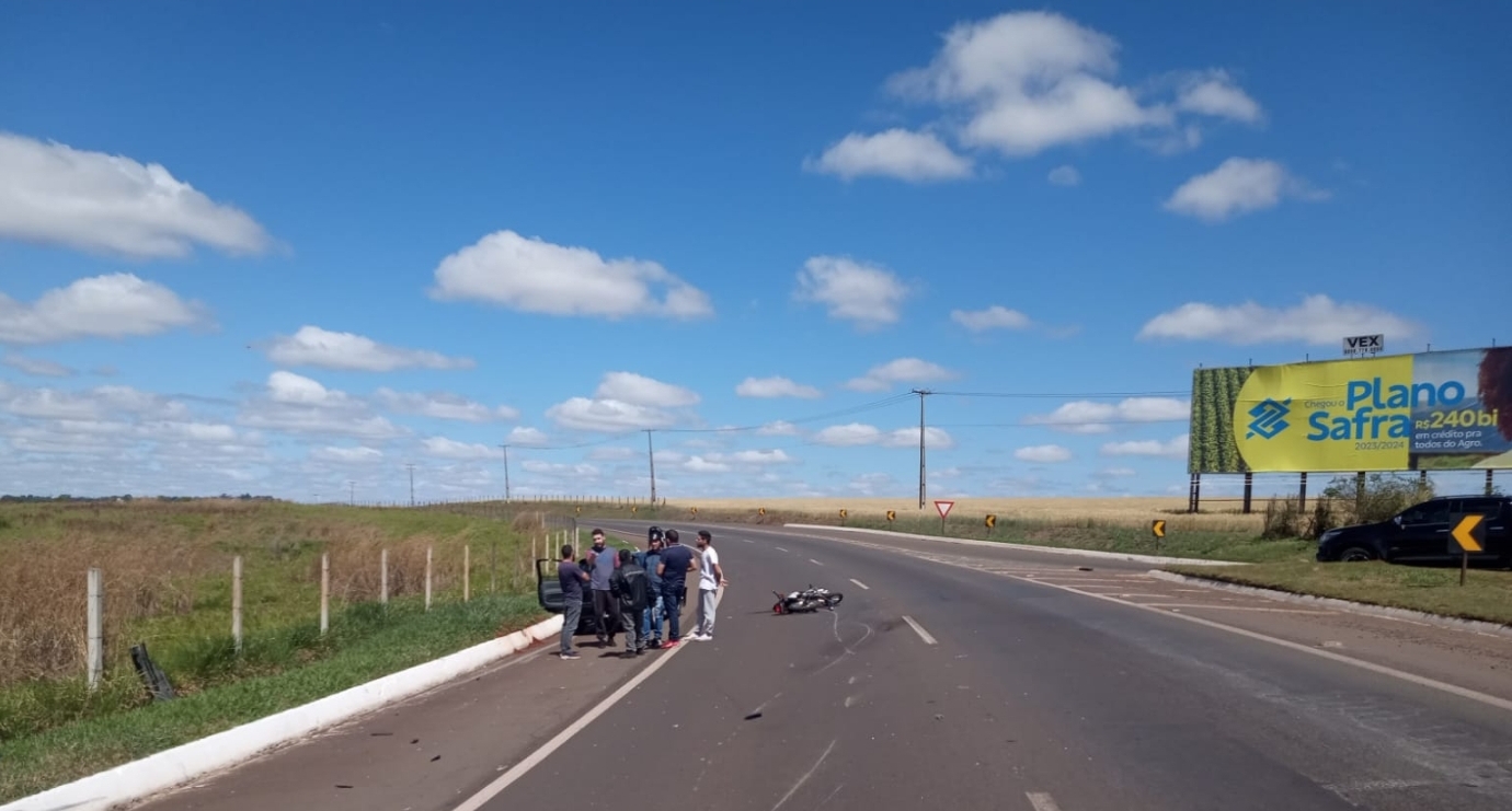 MOTOCICLISTA FICA FERIDO EM ACIDENTE NA PR 862, NO CONTORNO NORTE DE IBIPORÃ 