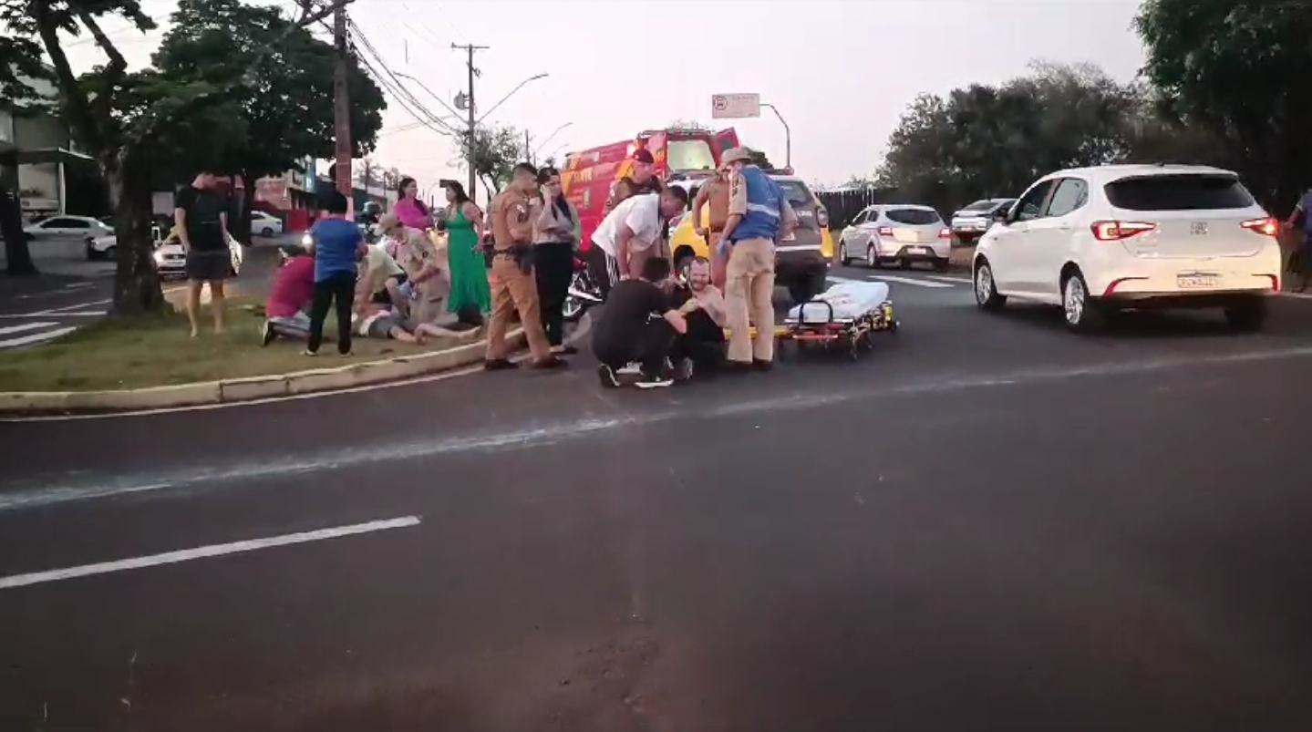 COLISÃO ENVOLVENDO DUAS MOTOS DEIXA DUAS PESSOAS FERIDAS EM ACIDENTE NA ZONA NORTE 