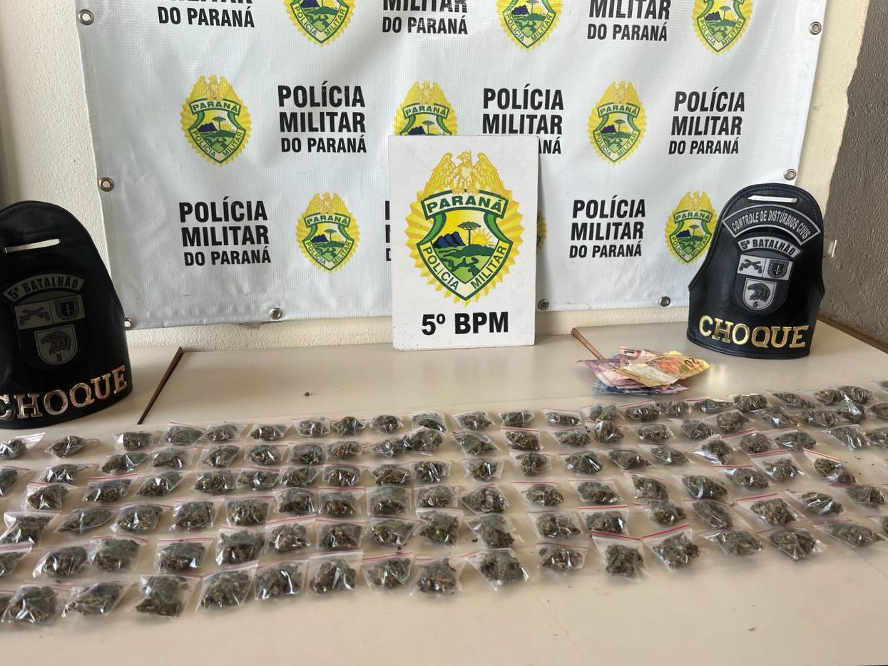 CHOQUE PRENDE MULHER POR TRÁFICO DE DROGAS NA ZONA NORTE DE LONDRINA 