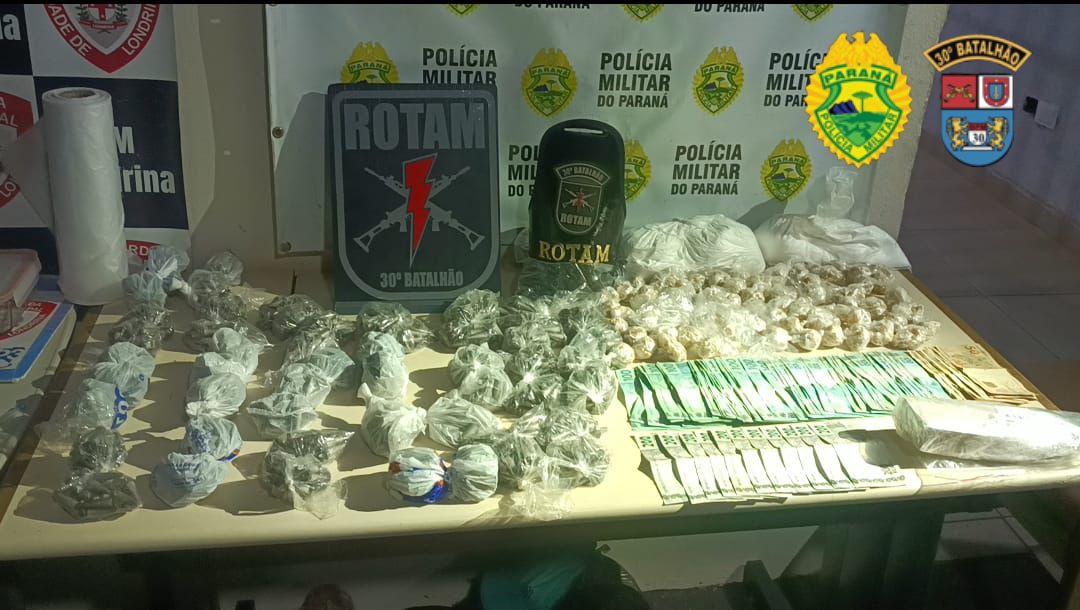 HOMEM É PRESO POR TRÁFICO DE DROGAS NA ZONA NORTE DE LONDRINA 